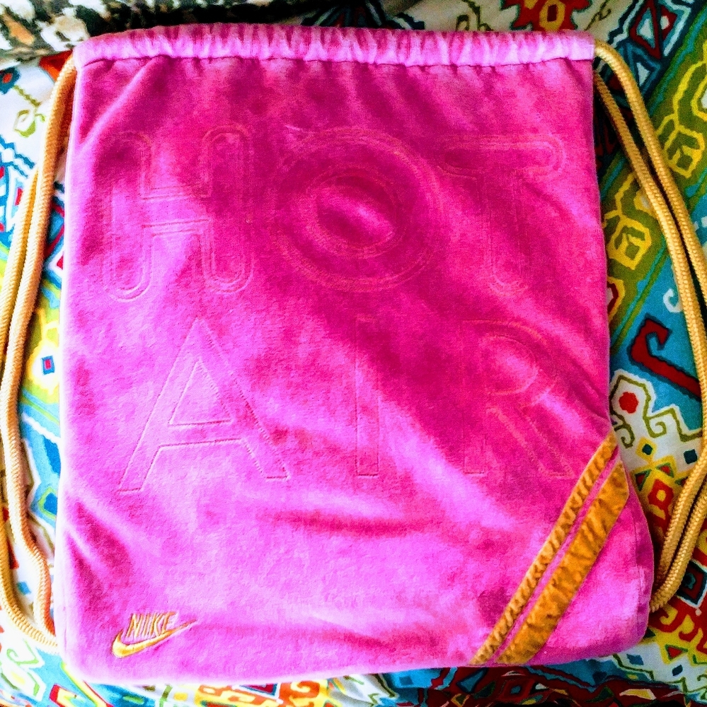 Vintage NIKE Hot Pink velour bag
